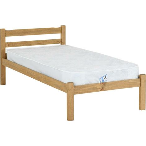 Panama 3 Feet Bed Frame - L198 x W98 x H77 cm - Natural Wax (1/5)