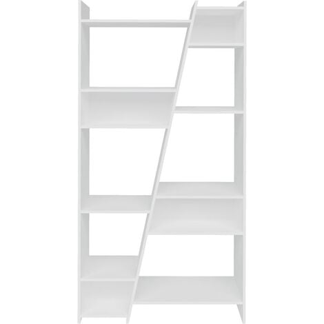 Naples Bookcase in White Painted Finish with Inlaid Centre Sections