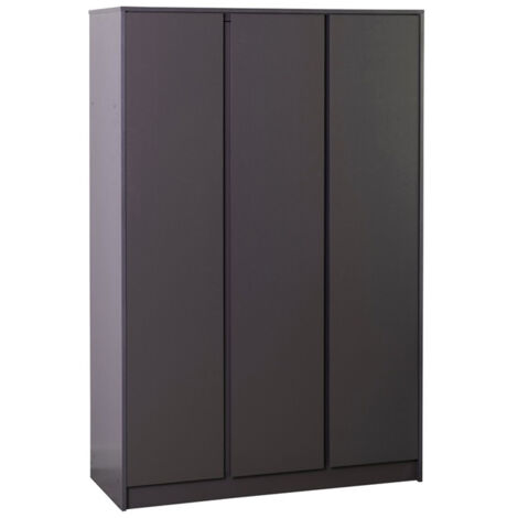 Malvern 3 Door Wardrobe - L50.5 x W115 x H180 cm - Grey (1/4)