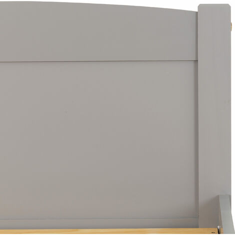 Amber 3ft Single Bed Grey Slate with LAMINATED SLATS