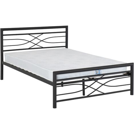 Kelly 4'6 Double Black Metal Bed Frame