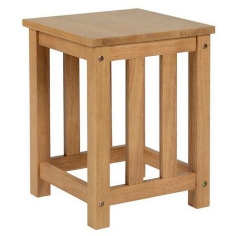 Richmond Stool (1 x Pair) - L34 x W34 x H45 cm - Oak Varnish (1/6)