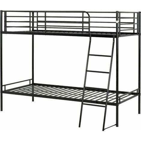 Brandon 3 Feet Bunk Bed - L128 x W197 x H160 cm - Black (1/5)