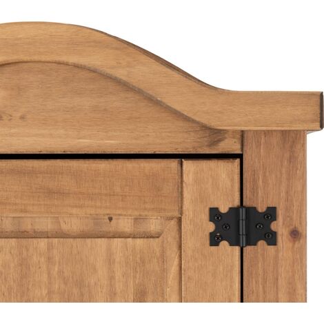 Corona 1 Door Single Wardrobe in Distressed Waxed Pine