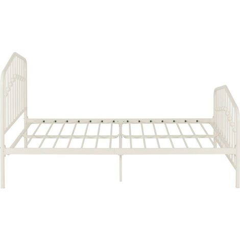 York 5ft Kingsize Metal Bed Frame in White Painted Finish