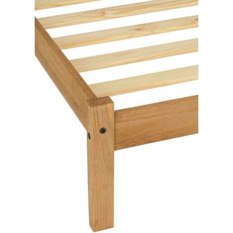 Maya Single 3ft Solid Distressed Wax Pine Wood Bed Frame