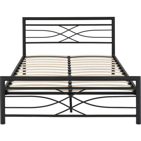 Kelly 5ft Metal Bed Frame in Black Finish