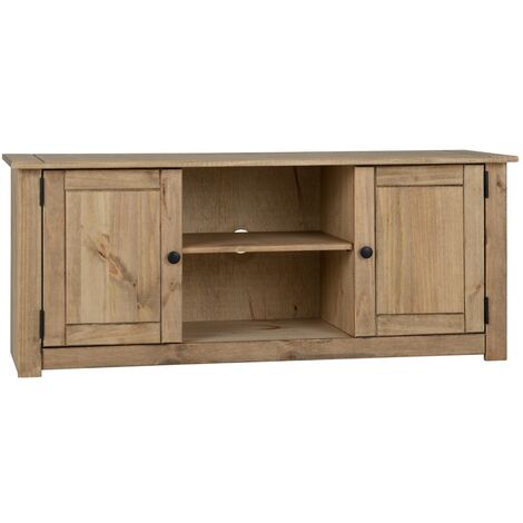 Panama Waxed Pine 2 Door 1 Shelf TV Unit