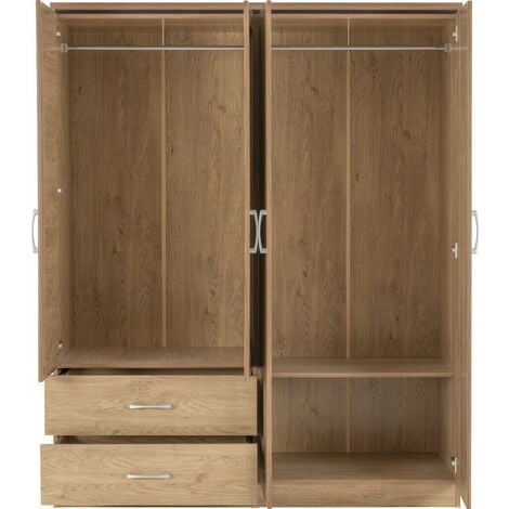 Charles oak on sale sliding wardrobe