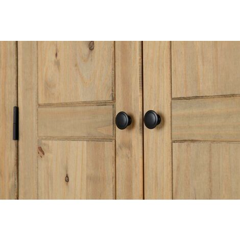 PANAMA Waxed Pine Finish 2 Door Wardrobe