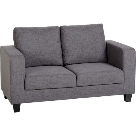 Tempo Two Seater Sofa-in-a-Box - L75 x W140 x H84 cm - Grey Fabric
