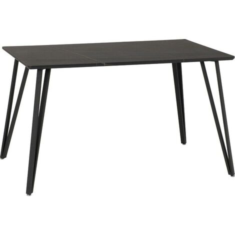 Marlow Dining Table in Black Marble Effect Finish (1/5)