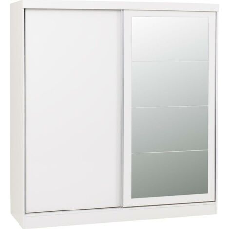 Nevada 2 Door Sliding Wardrobe - L62 x W178.5 x H194 cm - White Gloss (1/5)