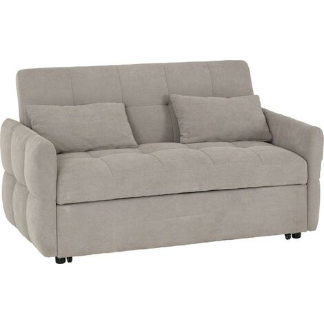 Chelsea Sofa Bed in Silver Grey Fabric Contemporary and minimalist