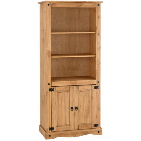 Seconique Corona Mexican Pine 2 Door Display Cabinet (1/4)