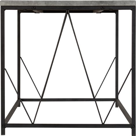 Athens Rectangular Coffee Table - L45 x W100 x H45 cm - Concrete Effect/Black (1/4)