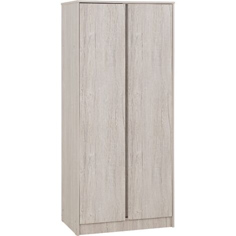 Malvern 2 Door Wardrobe in Urban Snow Beige Finish Recessed Handles (1/5)