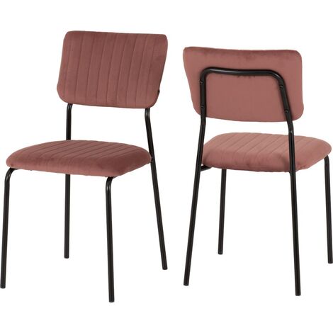 Sheldon Round Clear Glass Top Dining Set with 4 Pink Fabric Chairs