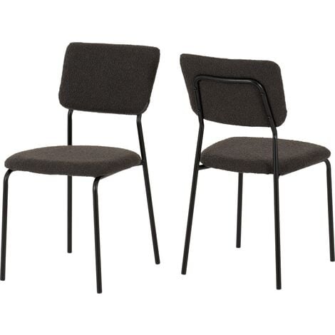Sheldon Round Clear Glass Top Dining Set with 4 Boucle Grey Fabric Chairs