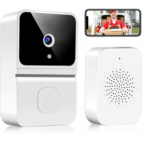 Smart Doorbell - Coupée de porte vidéo à distance sans fil Interphone de  porte visuelle intelligente, nouvelle sonnette de porte de sécurité  rechargeable WiFi pour la maison et le bureau