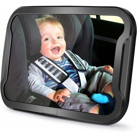 Miroir Voiture Bébé, 100% Incassable Rétroviseur bébé, 360° Rotation  Réglables Retroviseur Voiture Bébé, Miroir
