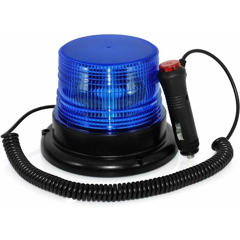 Gyrophare Bleu LED, Phare d'Avertissement Clignotant magnétique