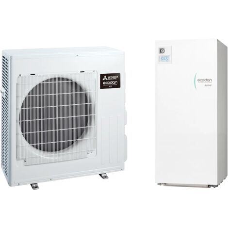 Luft-Wasser-Wärmepumpe Mitsubishi ECODAN R32 8 kW – SUZ-SWM80VA2 mit Hydrotank ERST17D-VM2E, 170 L Speicher, Klasse A+++