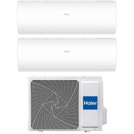 Haier Pearl Dual Split Klimaanlage A++ 9000-12000 BTU Inverter Wi-Fi (2U40S2SM1FA + AS25PBAHRA + AS35SPBAHRA)