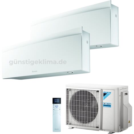 Daikin Emura 3 Dual Split Klimaanlage A+++/A++ 9000 + 9000 BTU Inverter Wi-Fi (2MXM50A + FTXJ25AW + FTXJ25AW)
