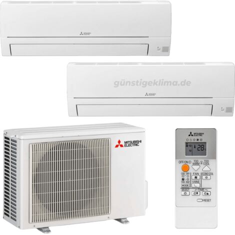 Klimaanlage Dual Split Inverter Mitsubishi Electric HR 9000-12000 BTU R32 A++ Wärmepumpe (MXZ-2HA40VF + MSZ-HR25VF + MSZ-HR35VF)