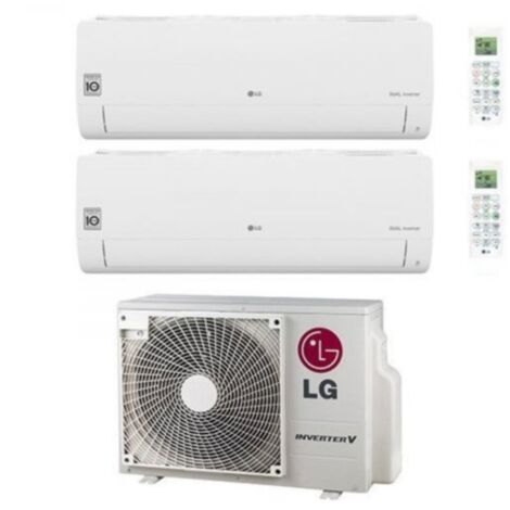 LG Dual Split Inverter-Klimaanlage Libero Smart Series 9+12 mit MU2R15 UL0 R-32 Wi-Fi Integrated 9000+12000 - Neu
