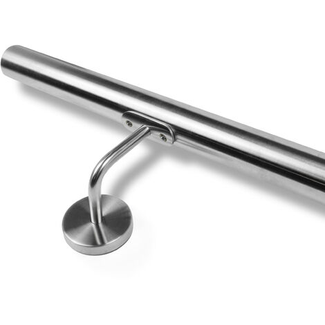 INOXLM Corrimano diam. 33,7 mm in acciaio inox AISI 304 con finitura"satinata" Corrimano acciaio inox made in Italy Corrimano acciaio inox fai da te Corrimano ideale per uso interno ed esterno (250