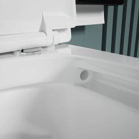 Durovin Bathrooms Close Coupled  Toilet With  Soft Close Seat And Cistern - Rimless Technology