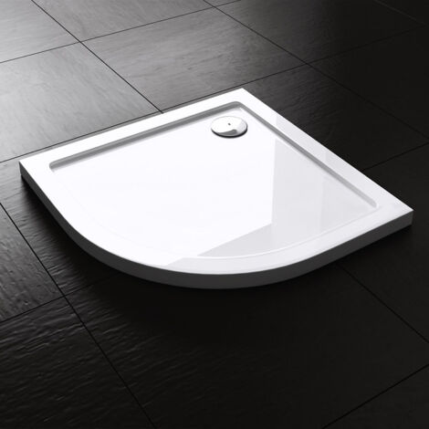 Durovin Bathrooms Acrylic Shower Tray Glossy White Finish - Quadrant - 800 x 800mm