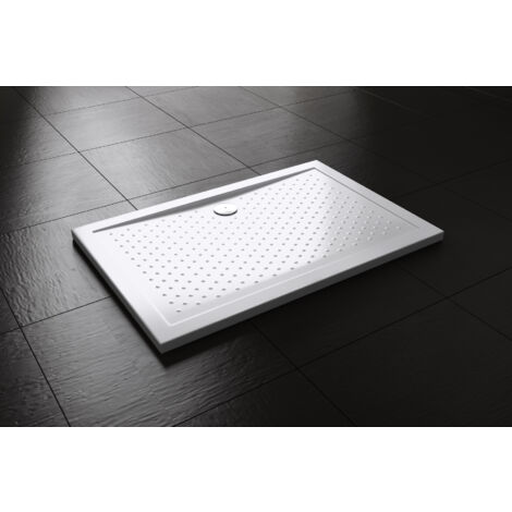 Durovin Bathrooms Acrylic Shower Tray Anti Slip Surface - Rectangular - 1200 x 800mm