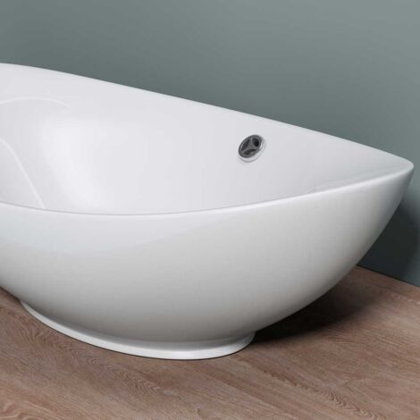 Durovin Bathrooms Oval  Countertop Basin   With Overflow Slot 590 x 380 x 190mm