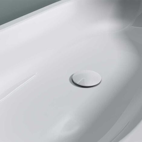 Durovin Bathrooms Ceramic Bathroom Basin - Countertop Sink Vessel - Long Oval Washing Bowl Flat Rim (800 x 425 x 120mm)