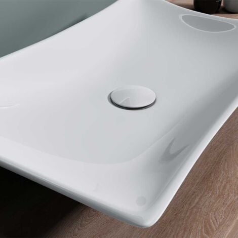 Durovin Bathrooms Rectangular Bathroom Basin - Countertop Sink with Tap Hole 580 x 450 x 95mm