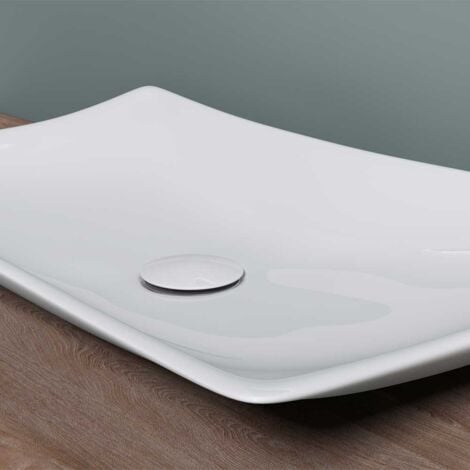 Durovin Bathrooms Rectangular Bathroom Basin - Countertop Sink with Tap Hole 580 x 450 x 95mm