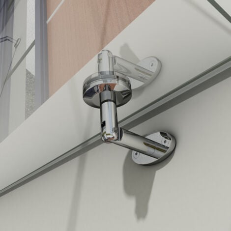 Durovin Bathrooms Front Door Glass Canopy Over Door Shelter - 13mm Safety Glass - Grey -  1200 x 900mm