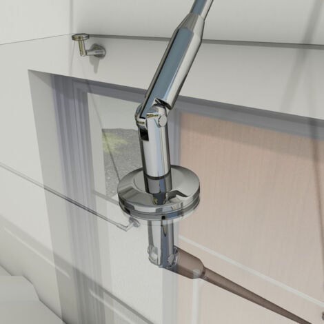 Durovin Bathrooms Front Door Glass Canopy Over Door Shelter - 13mm Safety Glass - Grey -  1200 x 900mm