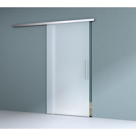 Durovin Bathrooms Internal Glass Sliding Door - Fully Frosted - 775mm - Bar Handle - With Soft Close (1/5)