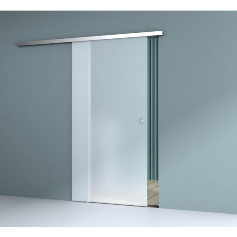 Durovin Bathrooms Internal Glass Sliding Door - Fully Frosted - 900mm - Round Handle - With Soft Close