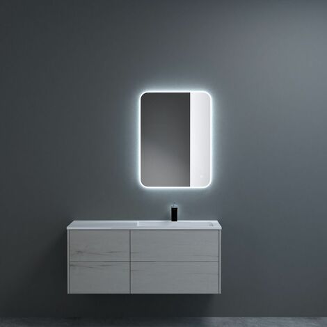 Durovin Bathrooms Wall Mounted Illuminated LED Bathroom Mirror Touch Sensitive Switch And Anti Fog 400 x 600mm (1/5)