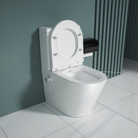 Durovin Bathrooms Comfort Height Close Coupled  Toilet With  Soft Close Seat And Cistern - Rimless Technology