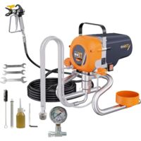 MAXXT Airless-Farbspritzgerät 226 bar Hochdruck 1,6 L/min Maximaldurchfluss 7,5 m Hochdruckschlauch Spray-Tip 517 Inkl. Druckregelung & robustem Schlauchdesign