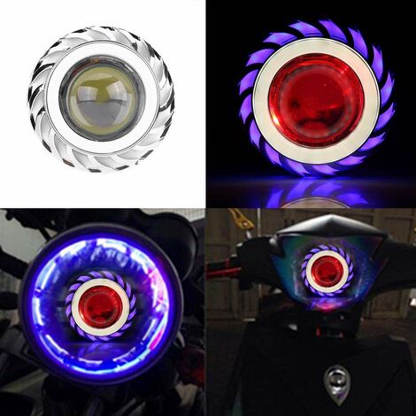Motorrad LED Scheinwerfer Projektor Objektiv Dual Angel Devil Eye Kopf  Lampe CyclOne Typ span class=ui