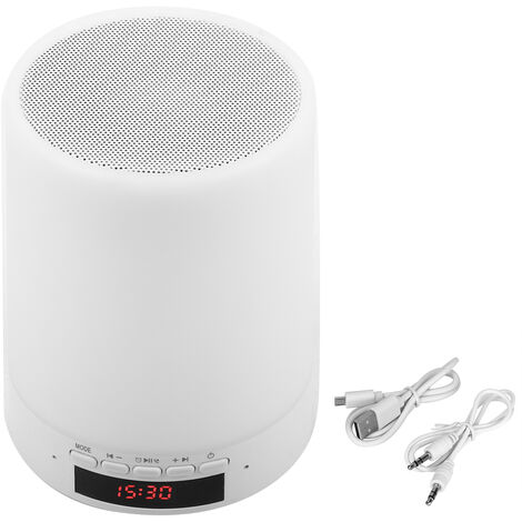 Bluetooth-Lautsprecher, Nachtlicht, berührend, Farbe ndern, LED-Lampe,  intelligenter Wecker, MP3-Player
