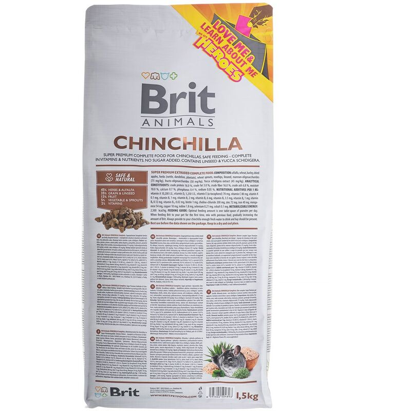 BRIT Animals Chinchila Complete - nourriture sèche pour chinchillas - 1,5 kg
