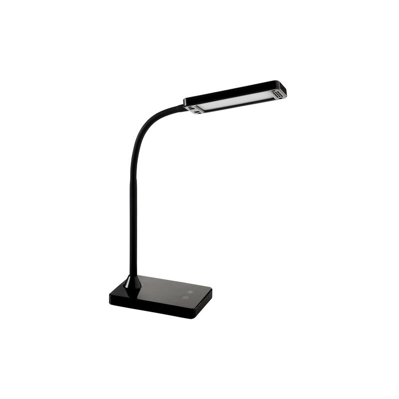 Alco Albert 9037-11 Lampada Da Lavoro A Braccio Con Morsetto - Regolabile, Doppio Snodo, Testa 17 Cm, Nera, Senza Lampadina